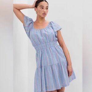 GAP Multicolor Striped Mini Dress XL-Tall